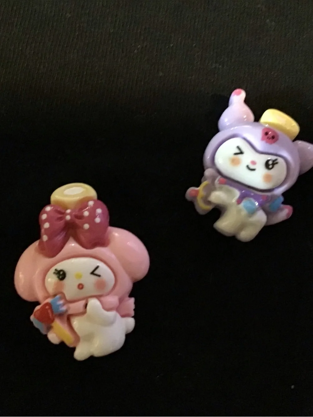 Sanrio-Inspired Pink and Purple Cute Character mini magnet Set